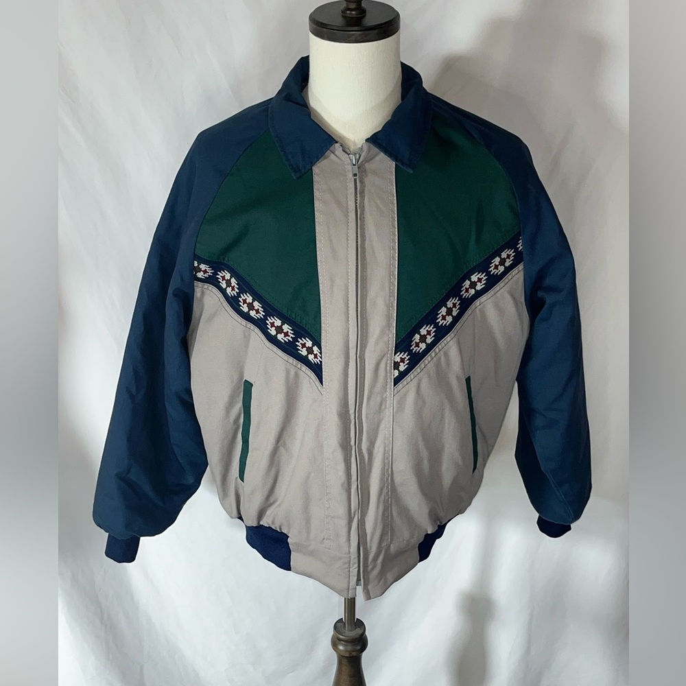 Canyon Guide Outfitters Southwest Colorblock Aztec Vintage Jacket Men’s Large